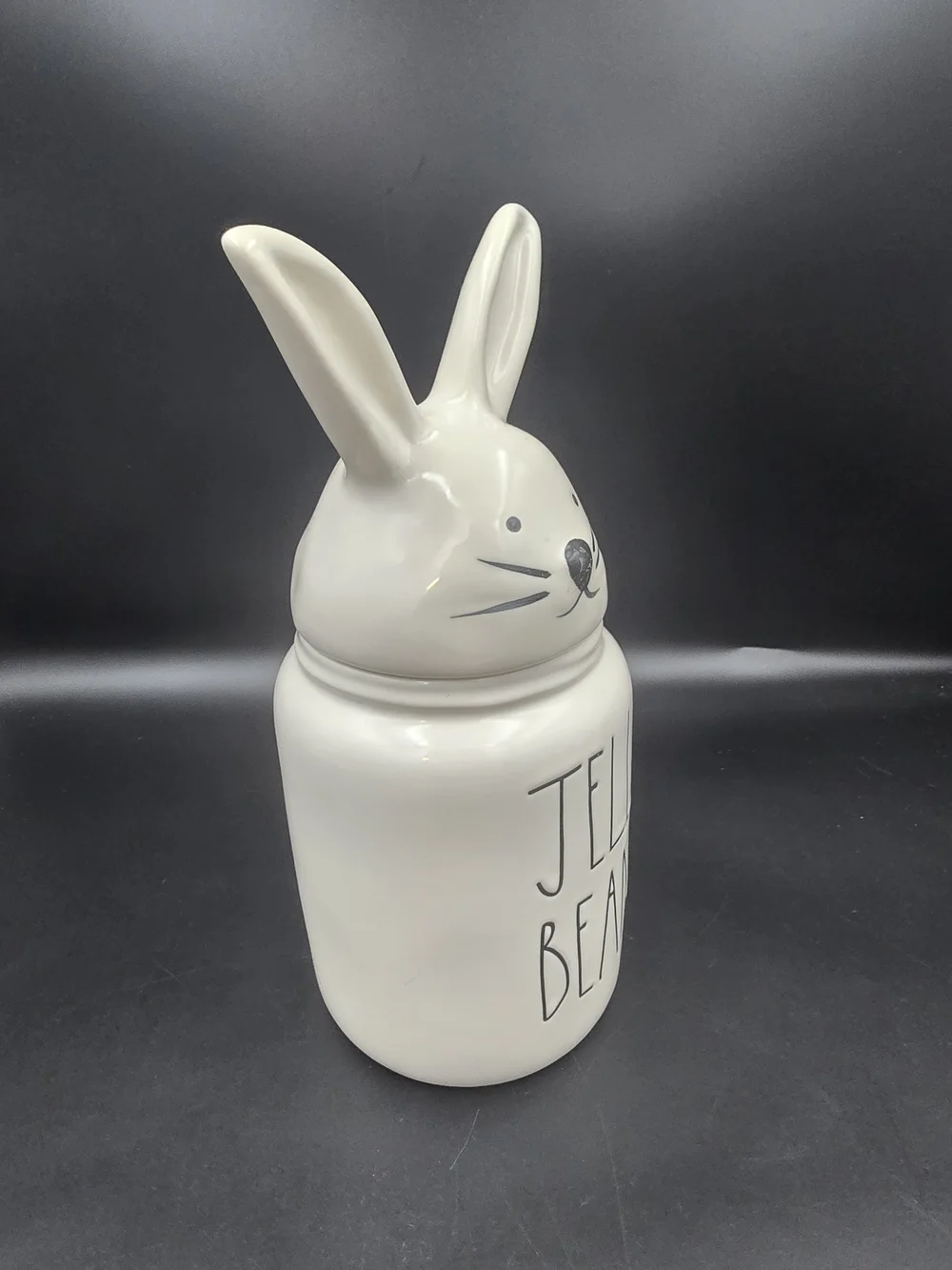 Rae Dunn White Ceramic Lid with Black Logo